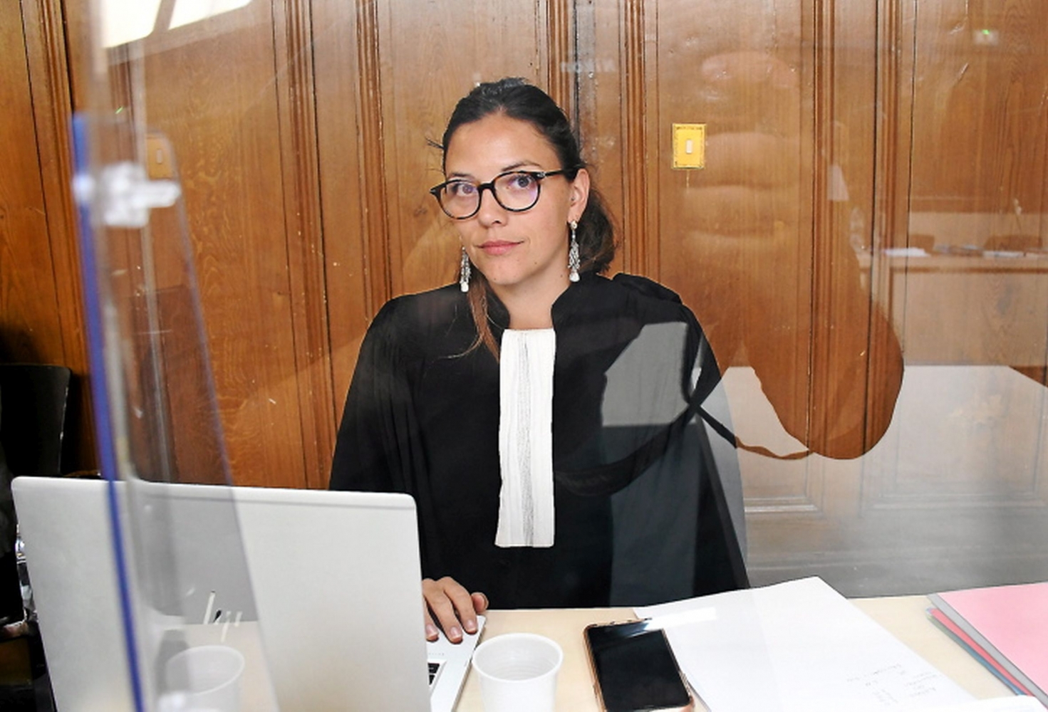Maître Elsa Laurens à la Cour d'assises de l'Aude le 7 juillet dernier - L'indépendant - Crédit photo : © Claude Boyer